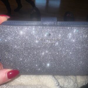 Kate Spade Glittery Silver Wallet
